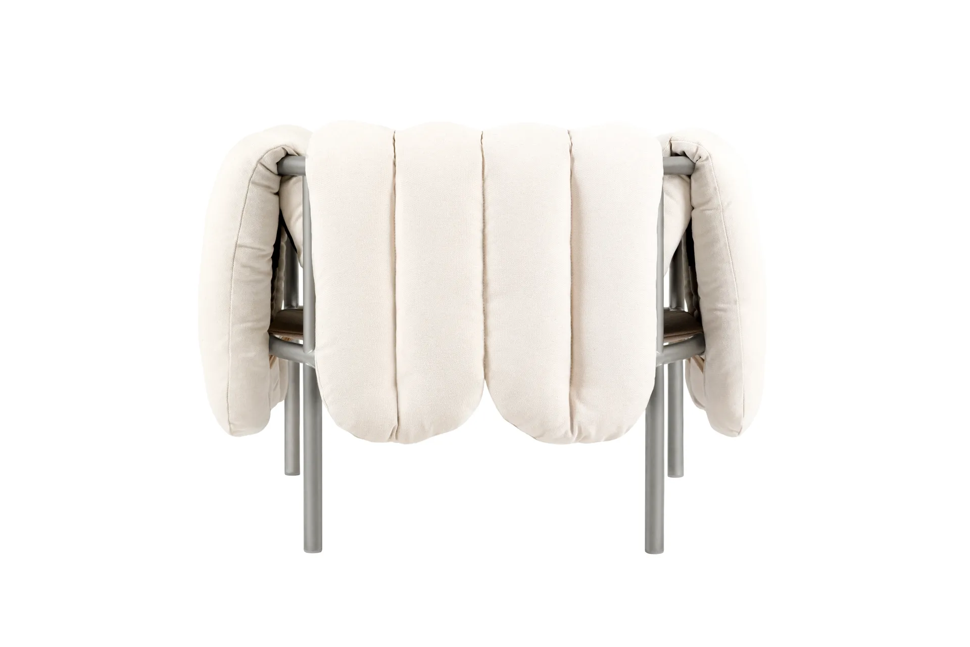 Puffy loungefauteuil, Natural-roestvrij staal Hem