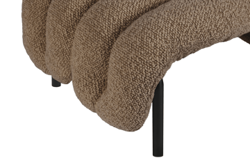 Puffy loungefauteuil + ottoman - Sawdust-black grey - Hem