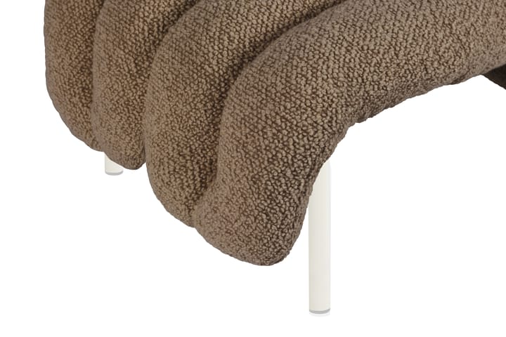 Puffy loungefauteuil + ottoman, Sawdust-cream Hem