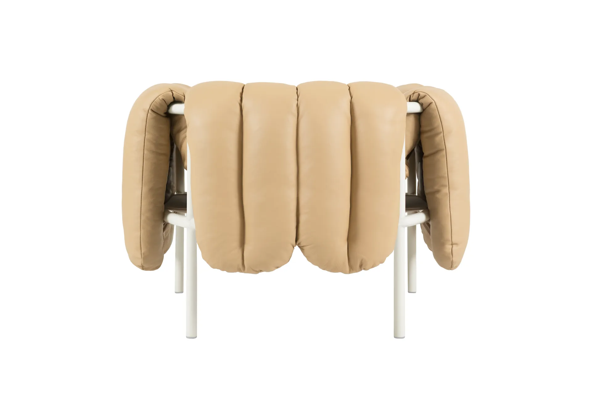 Puffy loungefauteuil, Sand leather-cream Hem