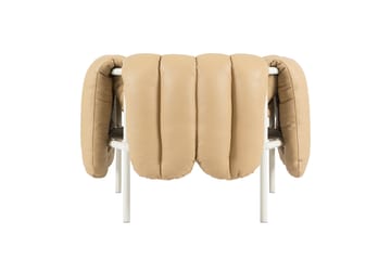 Puffy loungefauteuil - Sand leather-cream - Hem