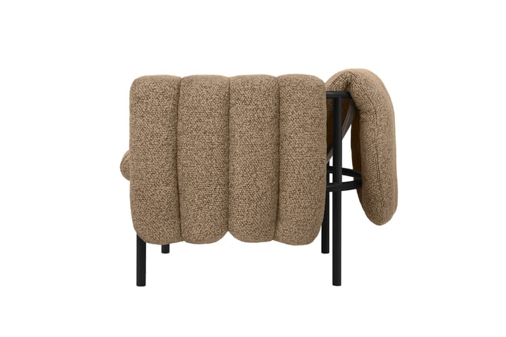 Puffy loungefauteuil, Sawdust-black grey Hem