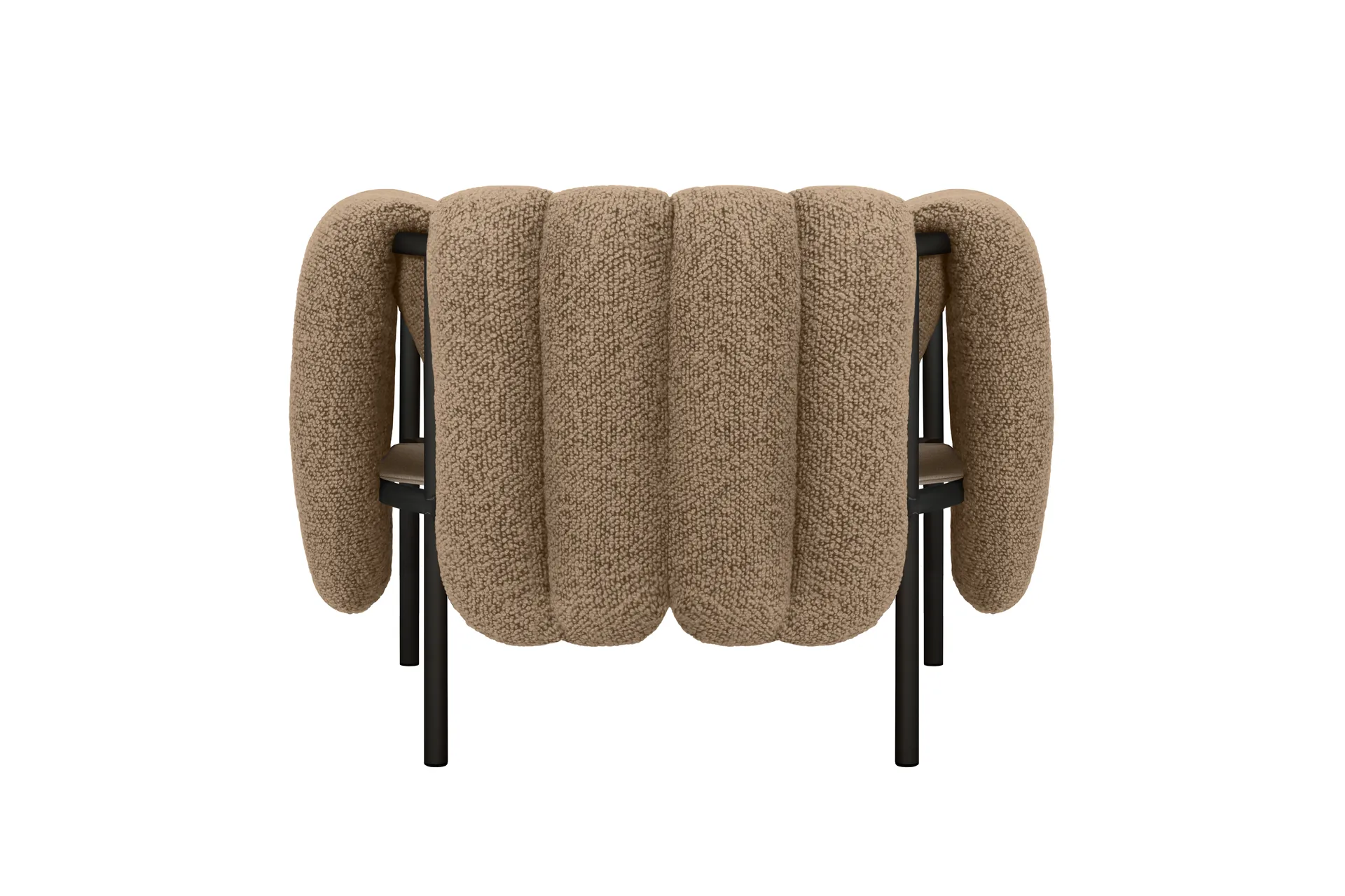 Puffy loungefauteuil, Sawdust-black grey Hem