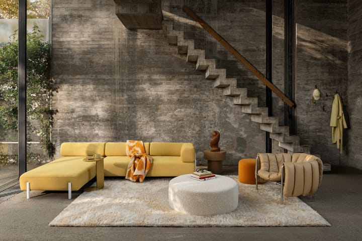 Puffy loungefauteuil, Sawdust-chocolate brown Hem