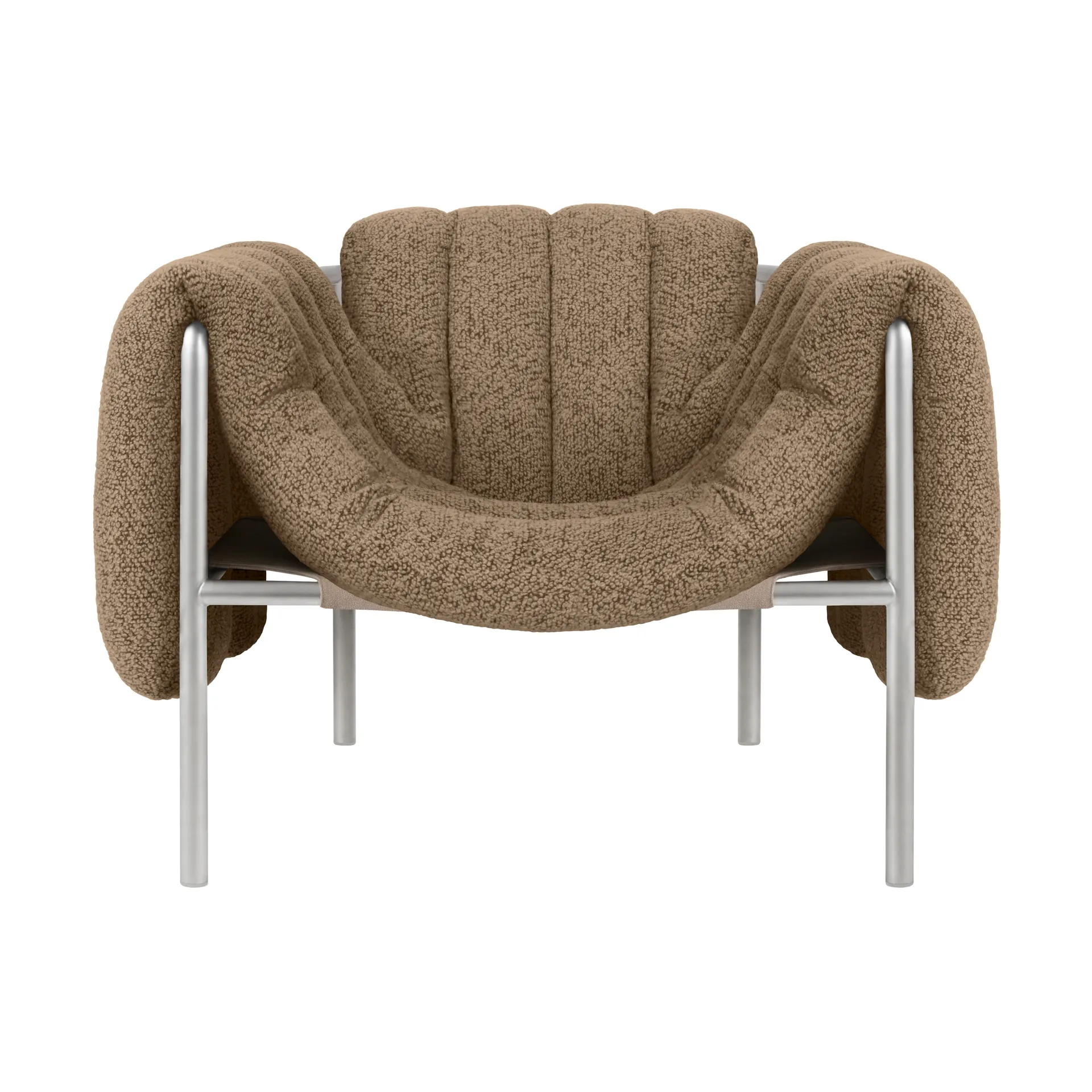 Puffy loungefauteuil, Sawdust-roestvrij staal Hem