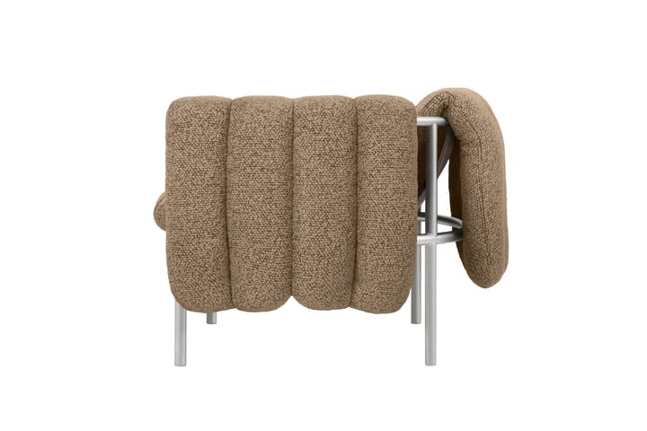 Puffy loungefauteuil, Sawdust-roestvrij staal Hem
