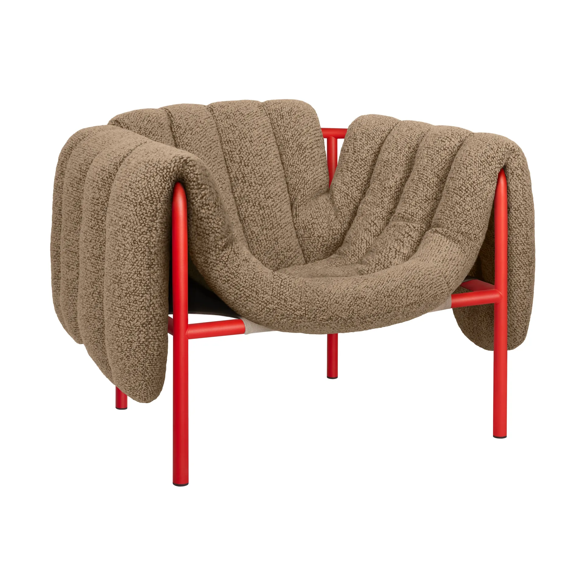 Puffy loungefauteuil, Sawdust-traffic red Hem