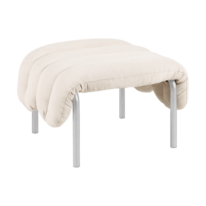 Puffy ottoman 58x67 cm - Natural-roestvrij staal - Hem
