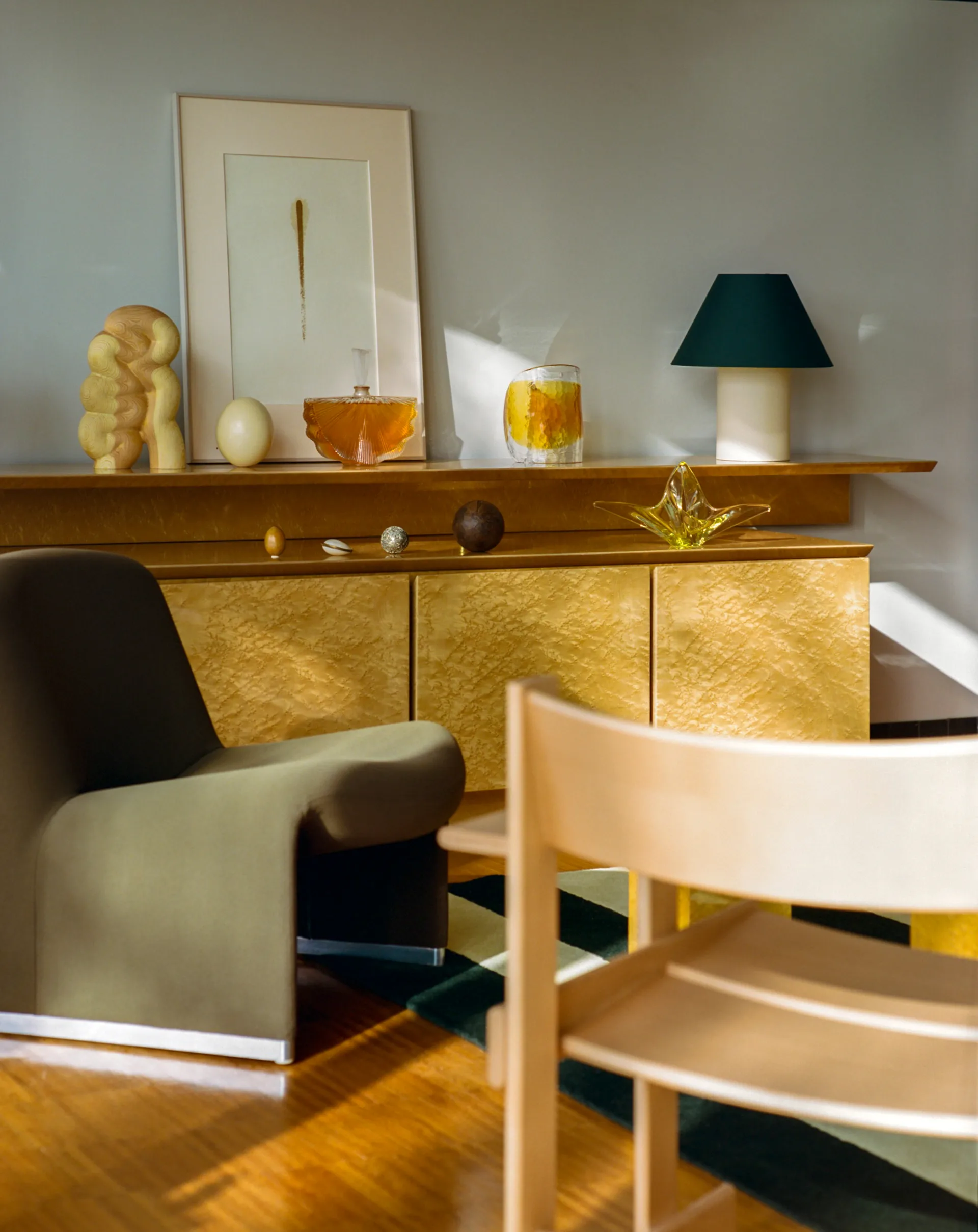 Toto tafellamp Medium 47 cm, Wax yellow-pine Hem