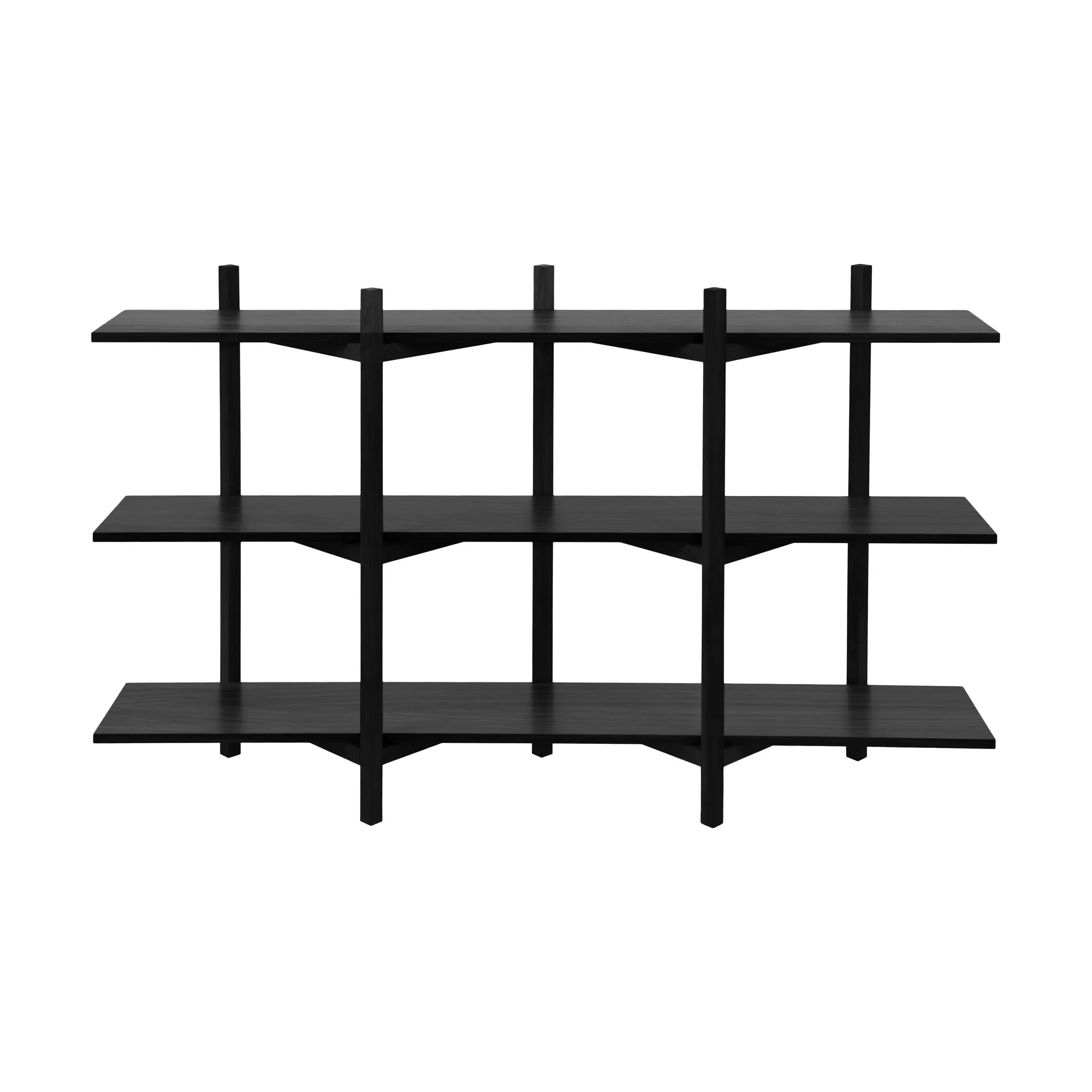 Zig Zag plank Low 175x100 cm, Black Hem