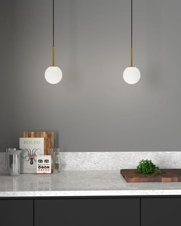 Ballon hanglamp - Wit-messing - Herstal