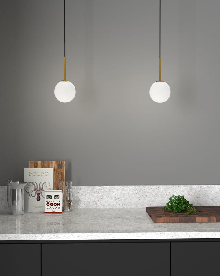 Ballon hanglamp, Wit-messing Herstal