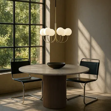 Ballon kroonluchter - Satijnmessing, Ø60 cm - Herstal