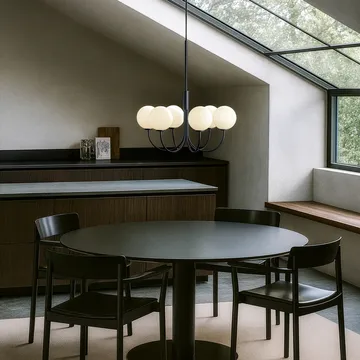 Ballon kroonluchter - Zwart, Ø60 cm - Herstal