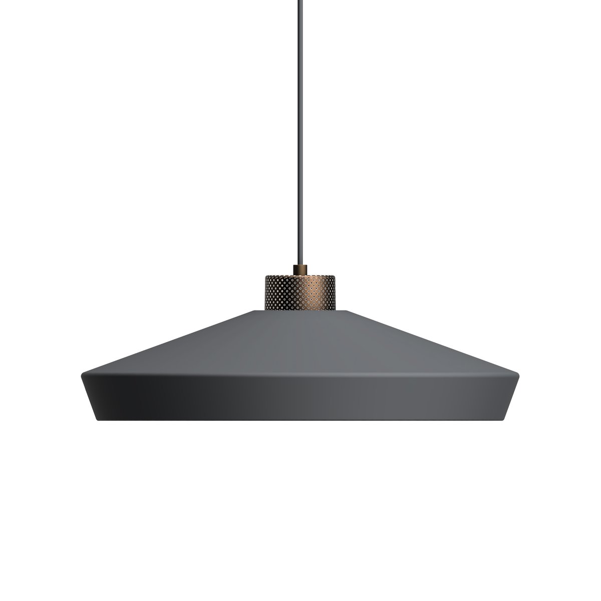 Herstal Edge hanglamp large Grafiet-brons