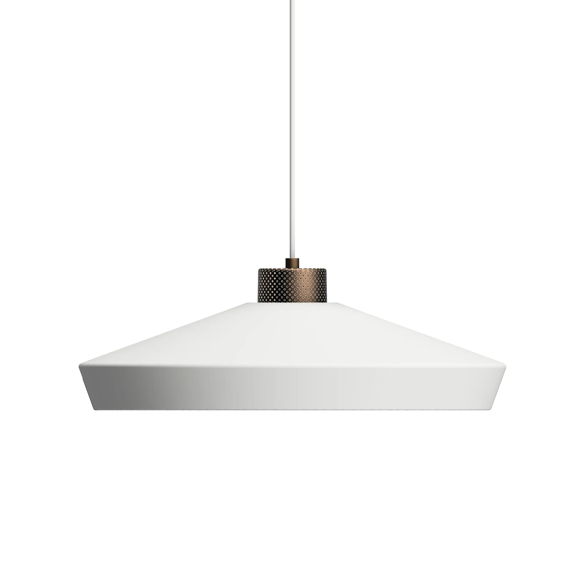 Edge hanglamp large, Matwit-brons Herstal