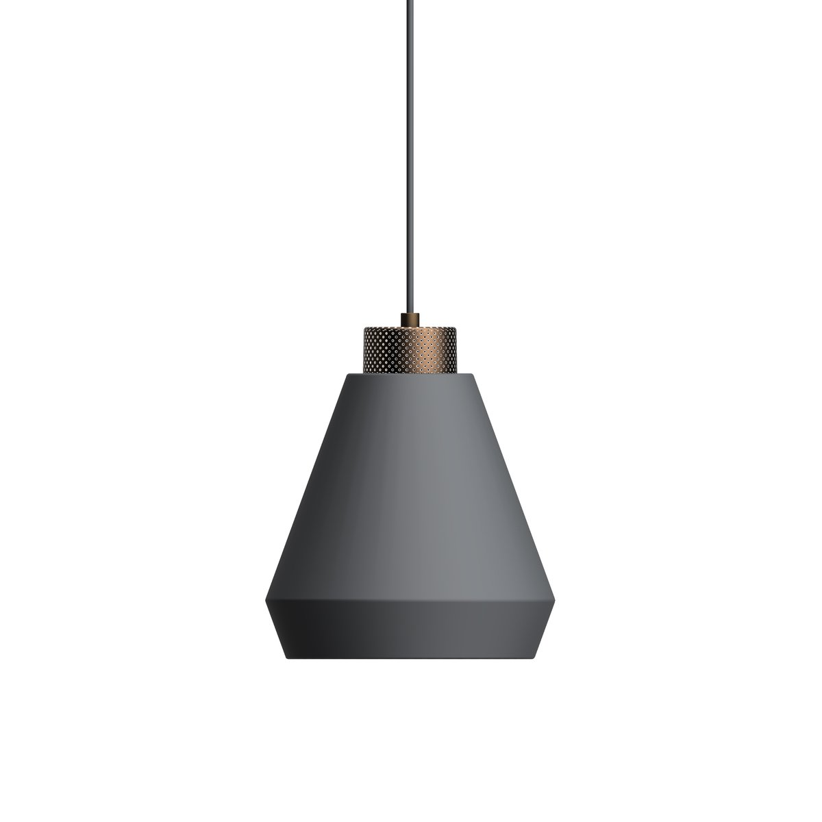 Herstal Edge hanglamp medium Grafiet-brons