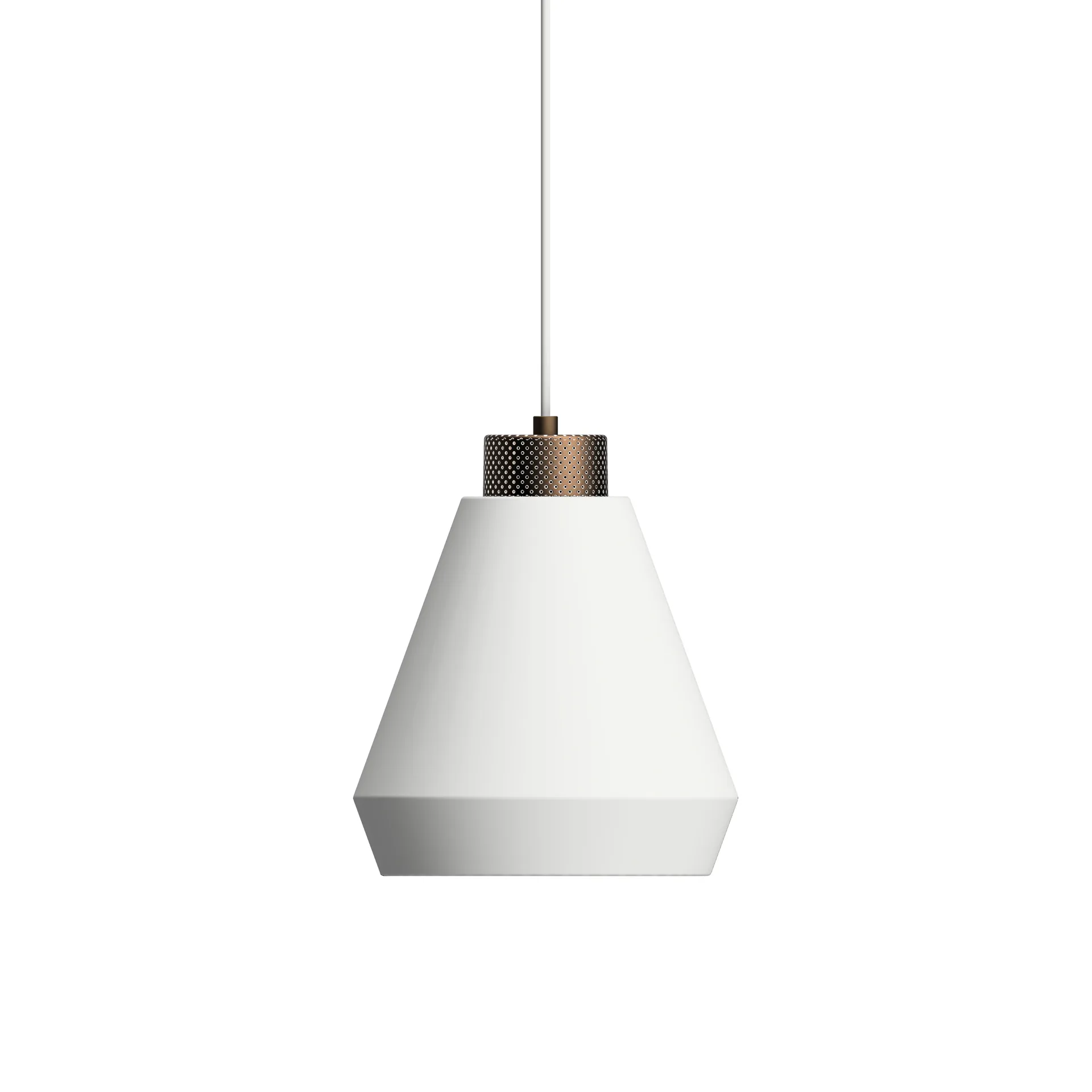 Edge hanglamp medium, Matwit-brons Herstal