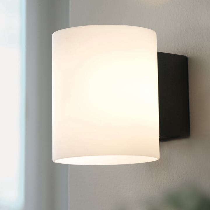 Evoke wandlamp groot, antraciet-wit glas Herstal