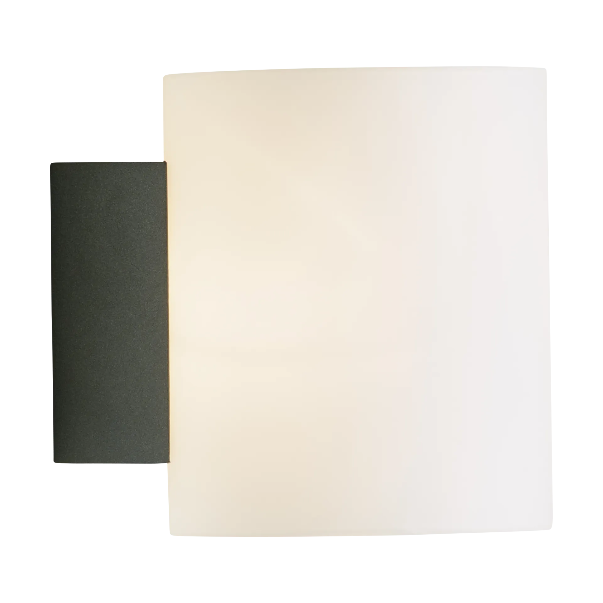 Evoke wandlamp klein, Antraciet-opal glas Herstal