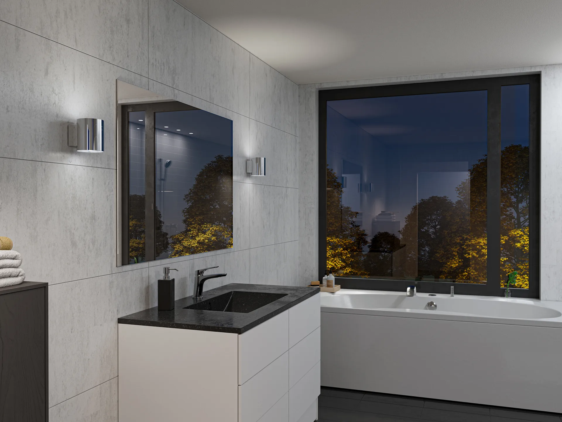 Evoke wandlamp klein, Chroom Herstal