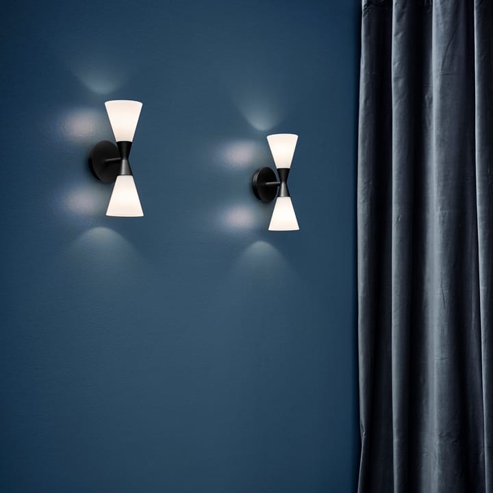 Harlekin duo wandlamp, Matzwart Herstal