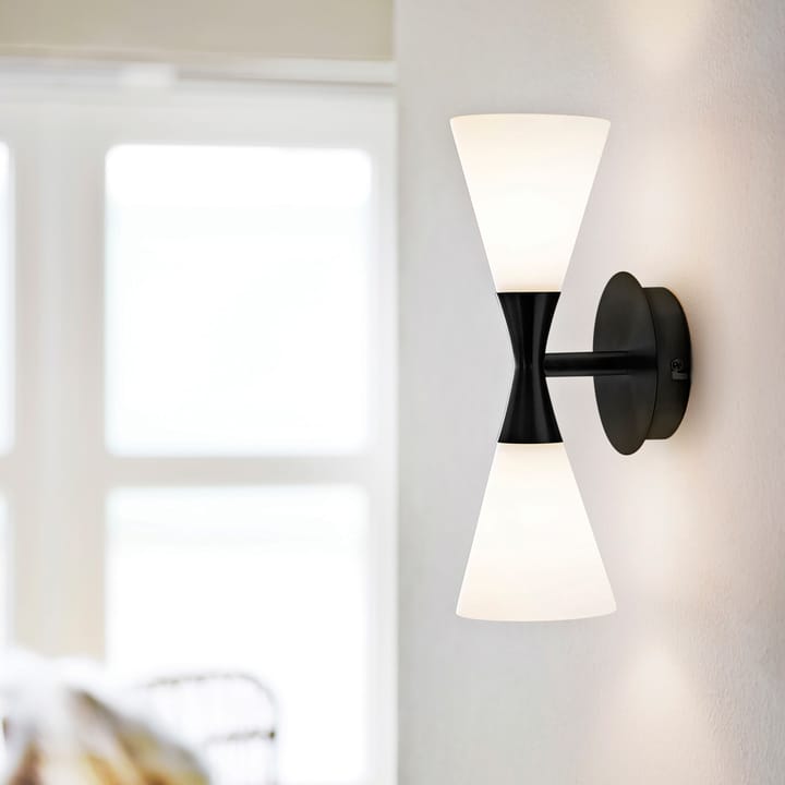 Harlekin duo wandlamp, Matzwart Herstal