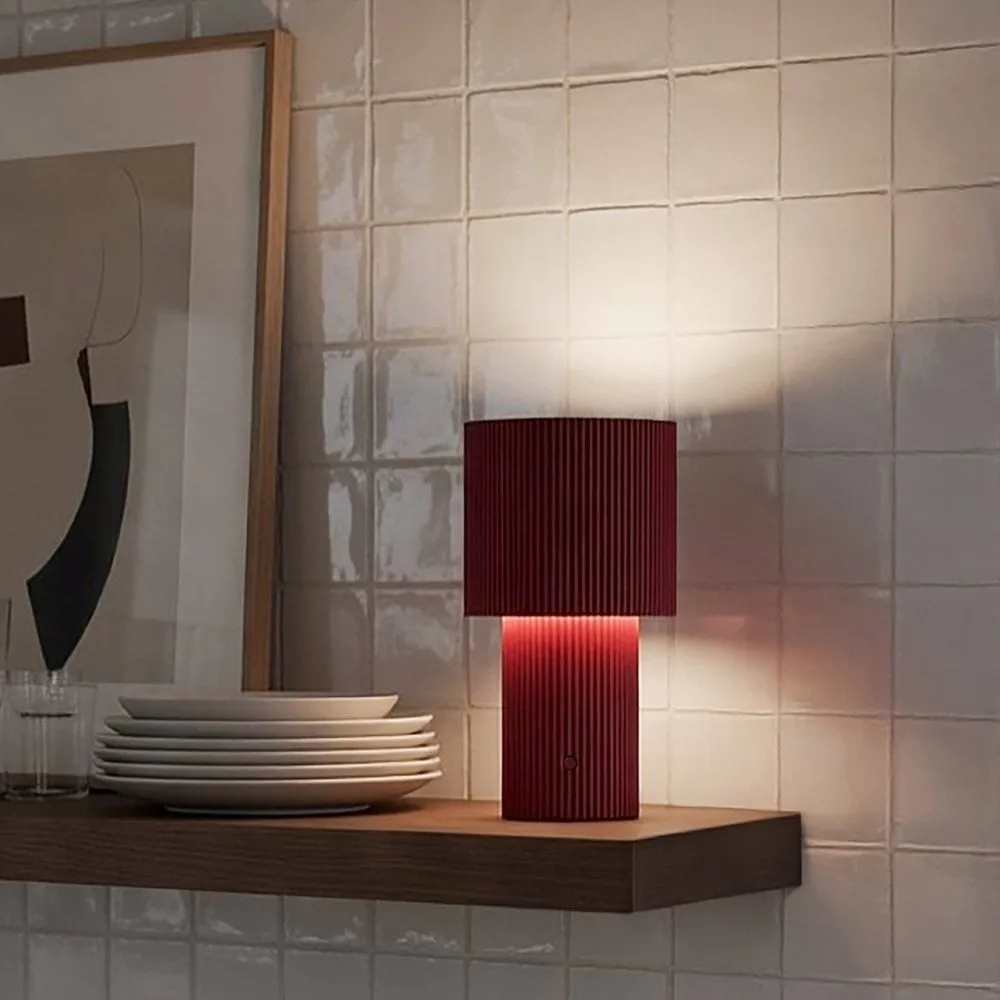 Iluma draagbare tafellamp, Rood Herstal