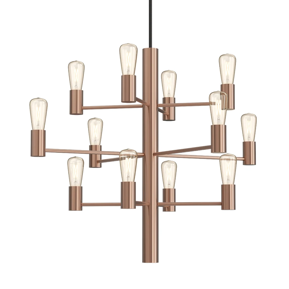 Herstal Manola 12 kroonluchter Golden rosé | Scandinavisch Interieur | Hanglampen | Roze