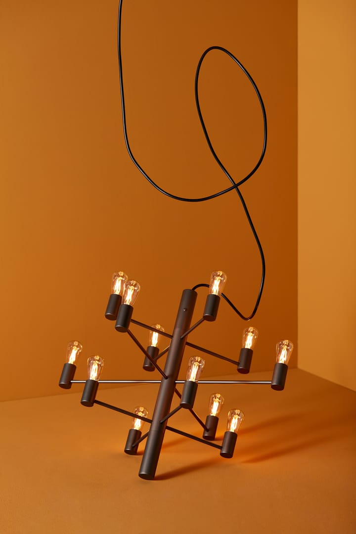 Manola 12 kroonluchter, grafiet (grijs) Herstal