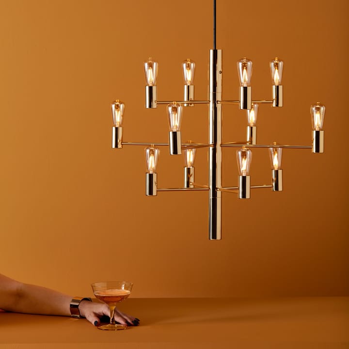 Manola 12 kroonluchter, Satin brass Herstal