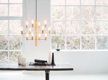 Manola 12 kroonluchter - Satin brass - Herstal