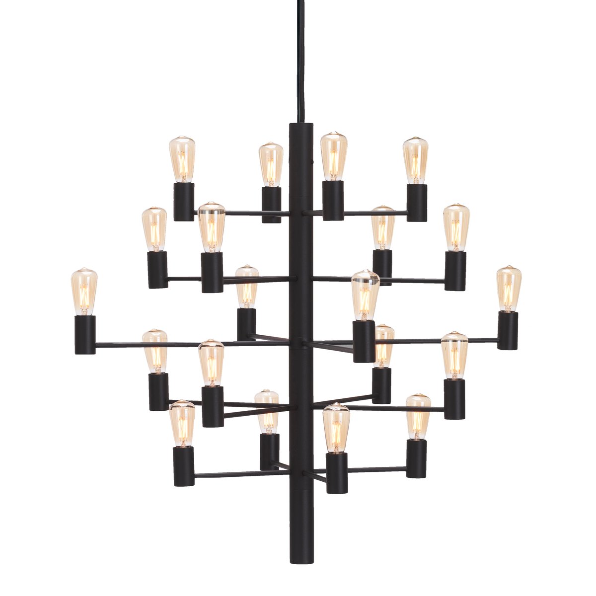 Herstal Manola 20 kroonluchter zwart | Scandinavisch Interieur | Hanglampen | Zwart