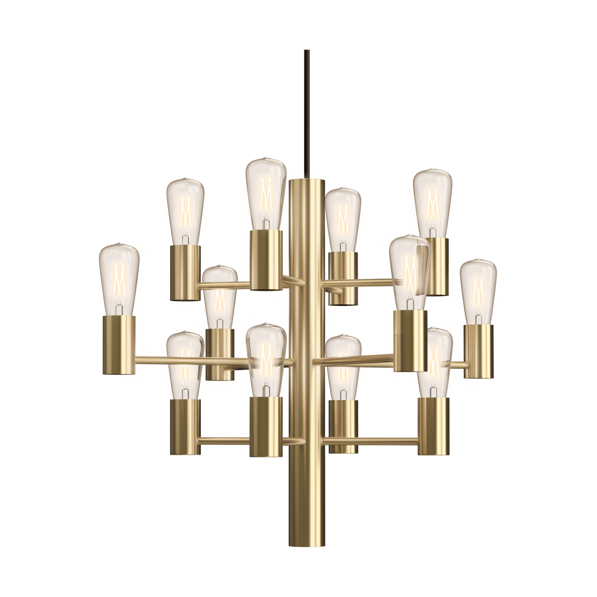 Herstal Manola Mini 12 kroonluchter Satin-messing | Scandinavisch Interieur | Wandlampen | Goudkleurig