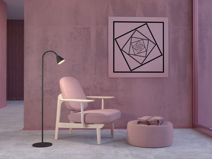Relief vloerlamp 10W, Matzwart-grijsbeige Herstal