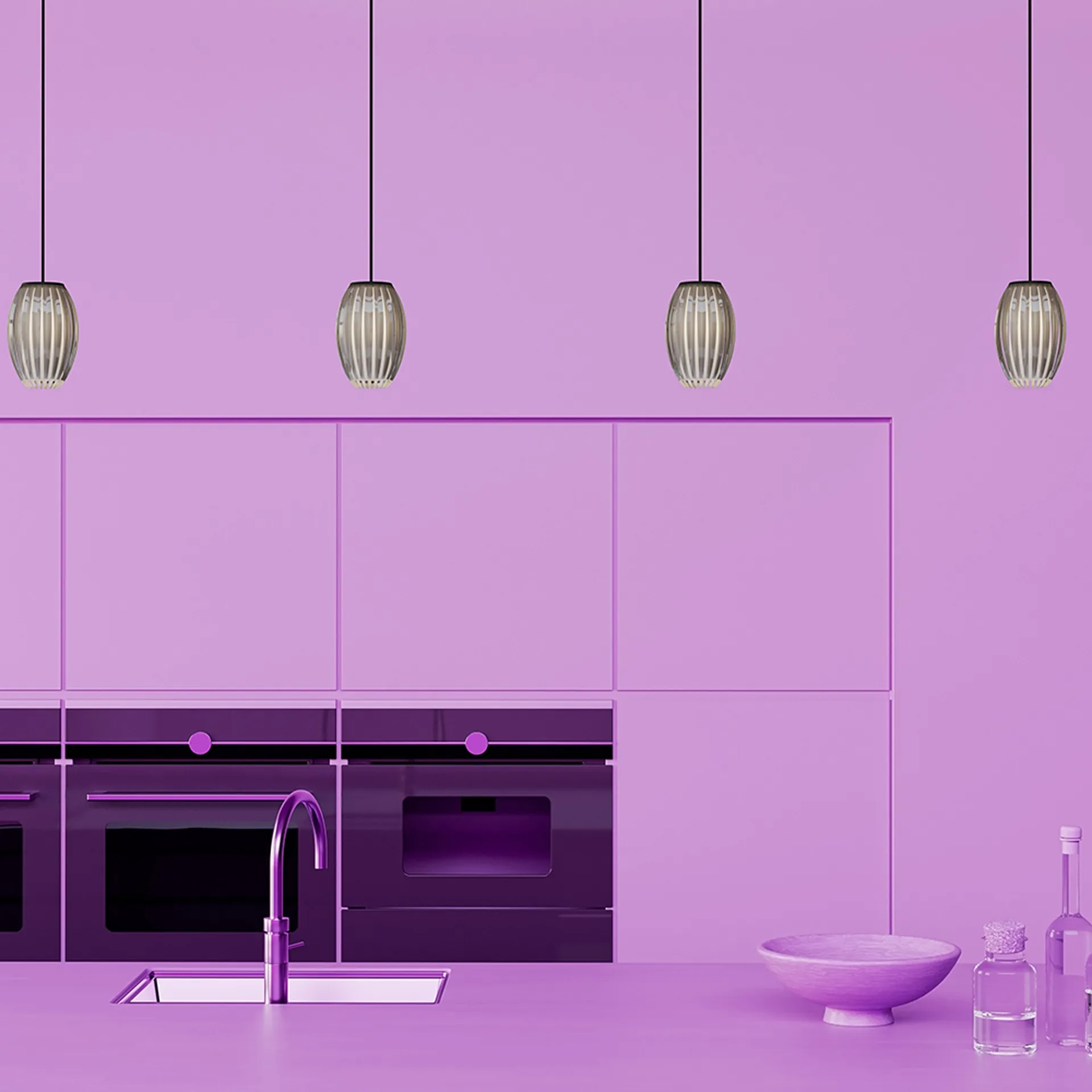 Tentacle plafondlamp S 15 cm, Zwart-rookkleurig Herstal