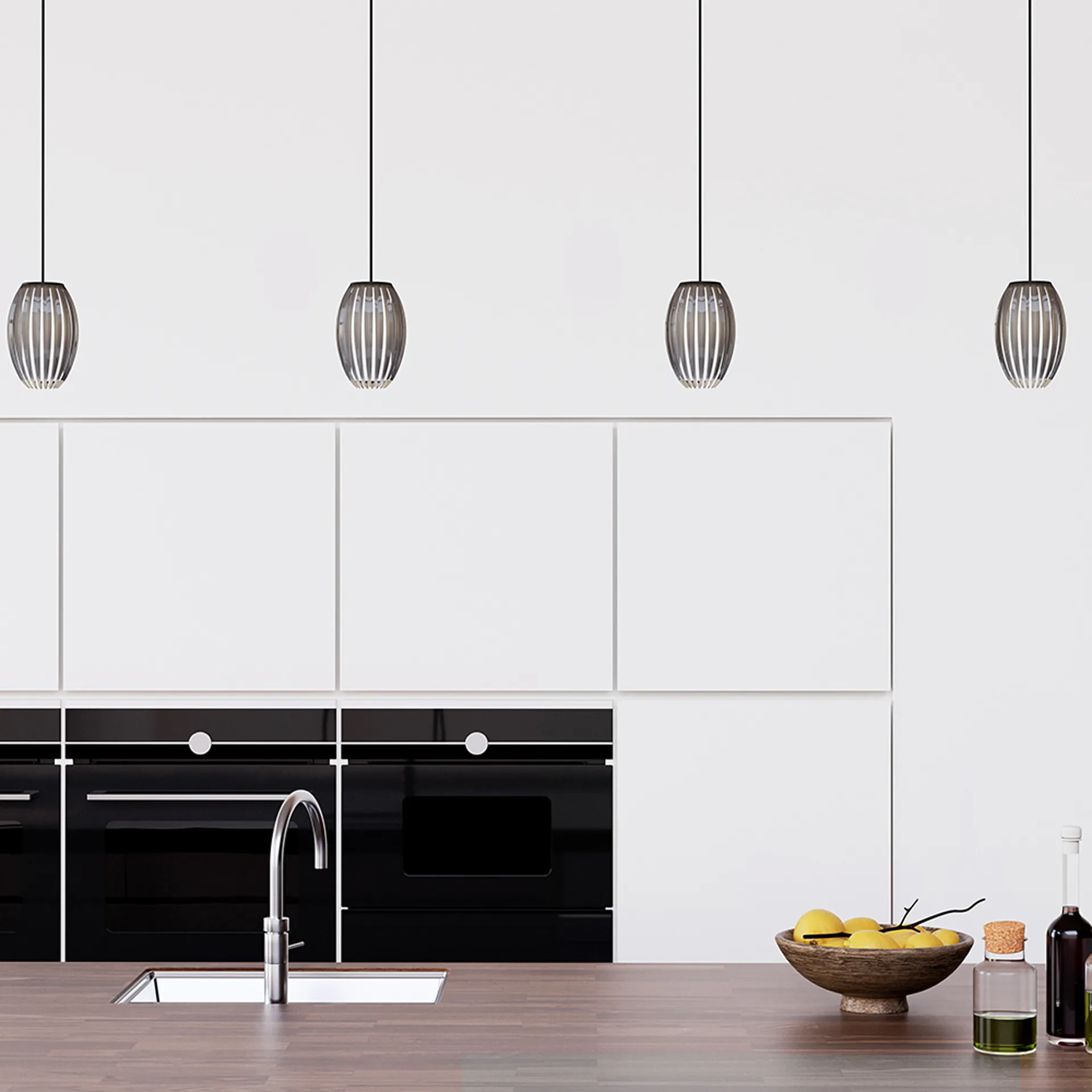 Tentacle plafondlamp S 15 cm, Zwart-rookkleurig Herstal