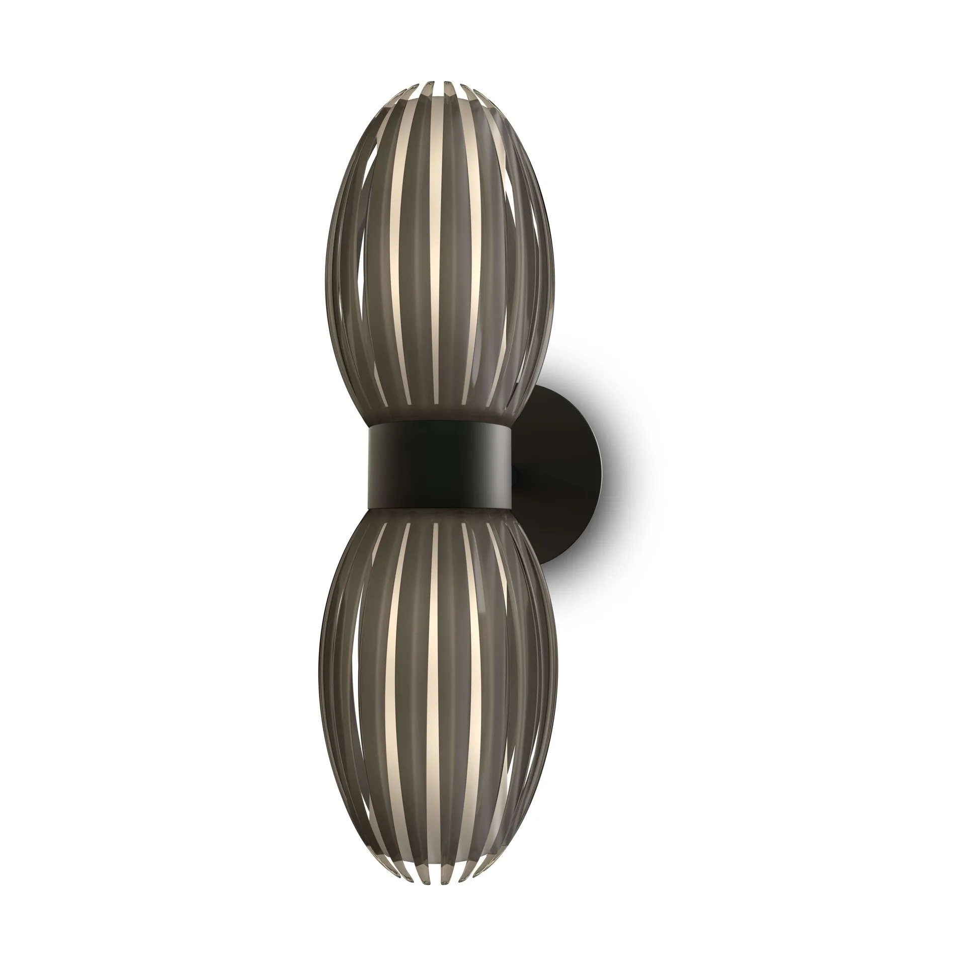 Tentacle wandlamp duo 34 cm, Zwart-rookkleurig Herstal