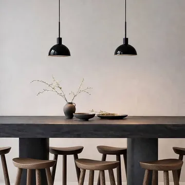 Vienda hanglamp - Hoogglans zwart - Herstal