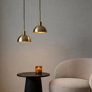 Vienda hanglamp - Satijn messing - Herstal