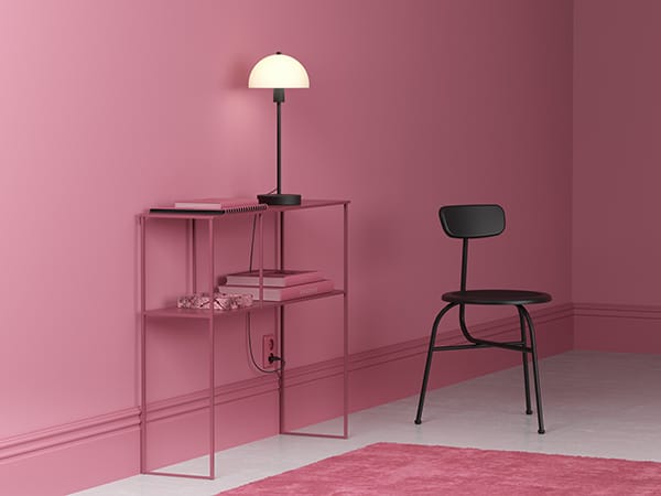 Vienda tafellamp 50 cm, Zwart-opaalglas Herstal