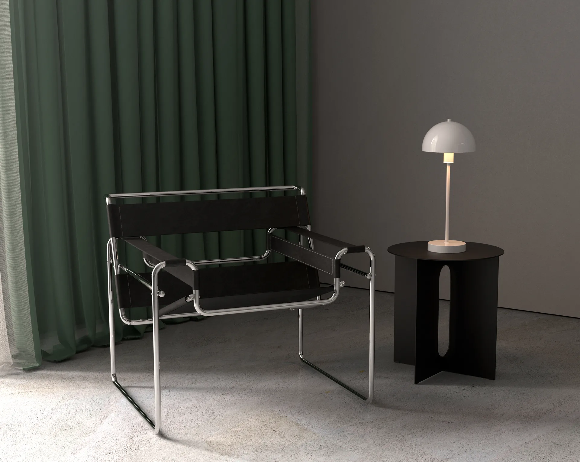 Vienda tafellamp, Blankwit Herstal