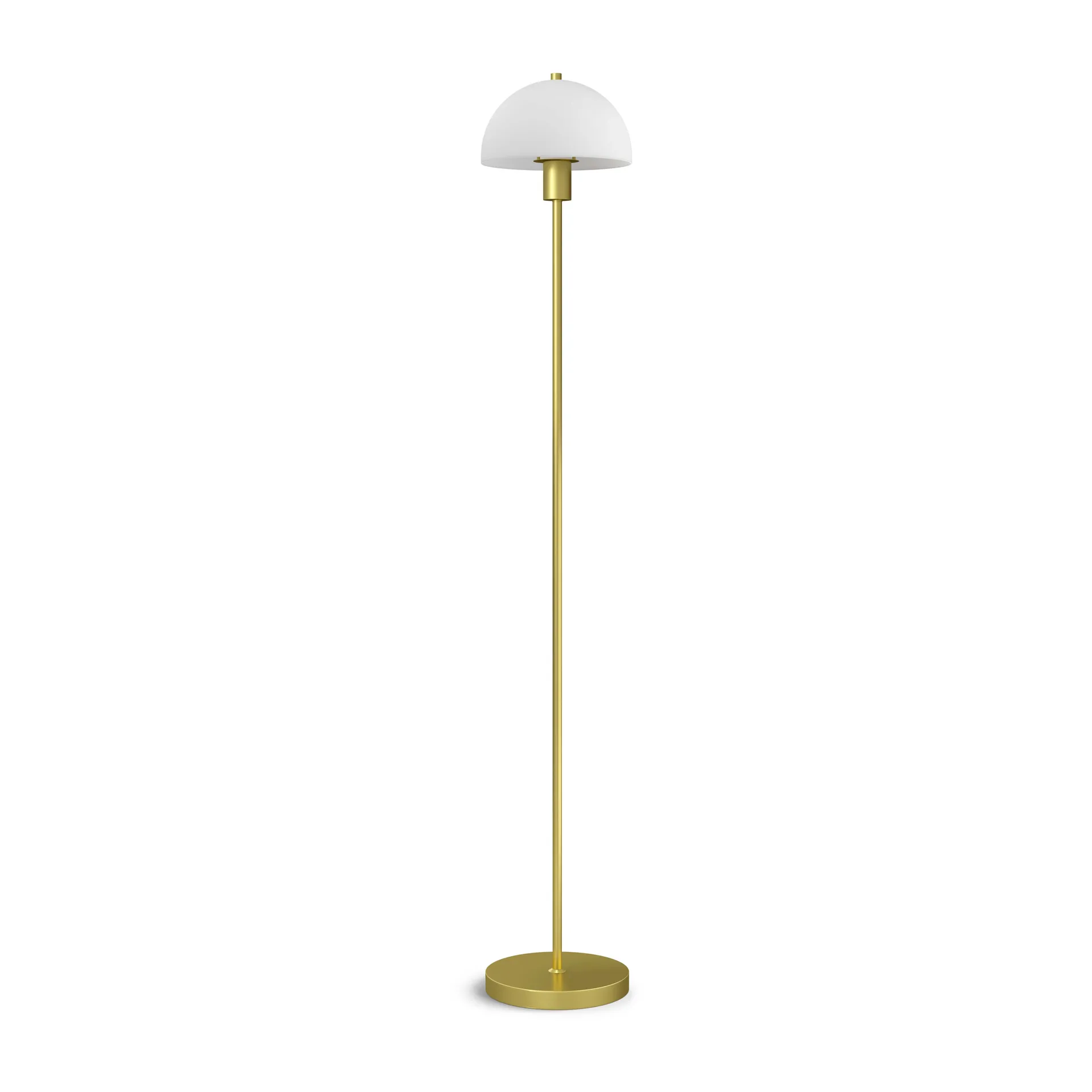 Vienda vloerlamp, Messing-opaalglas Herstal
