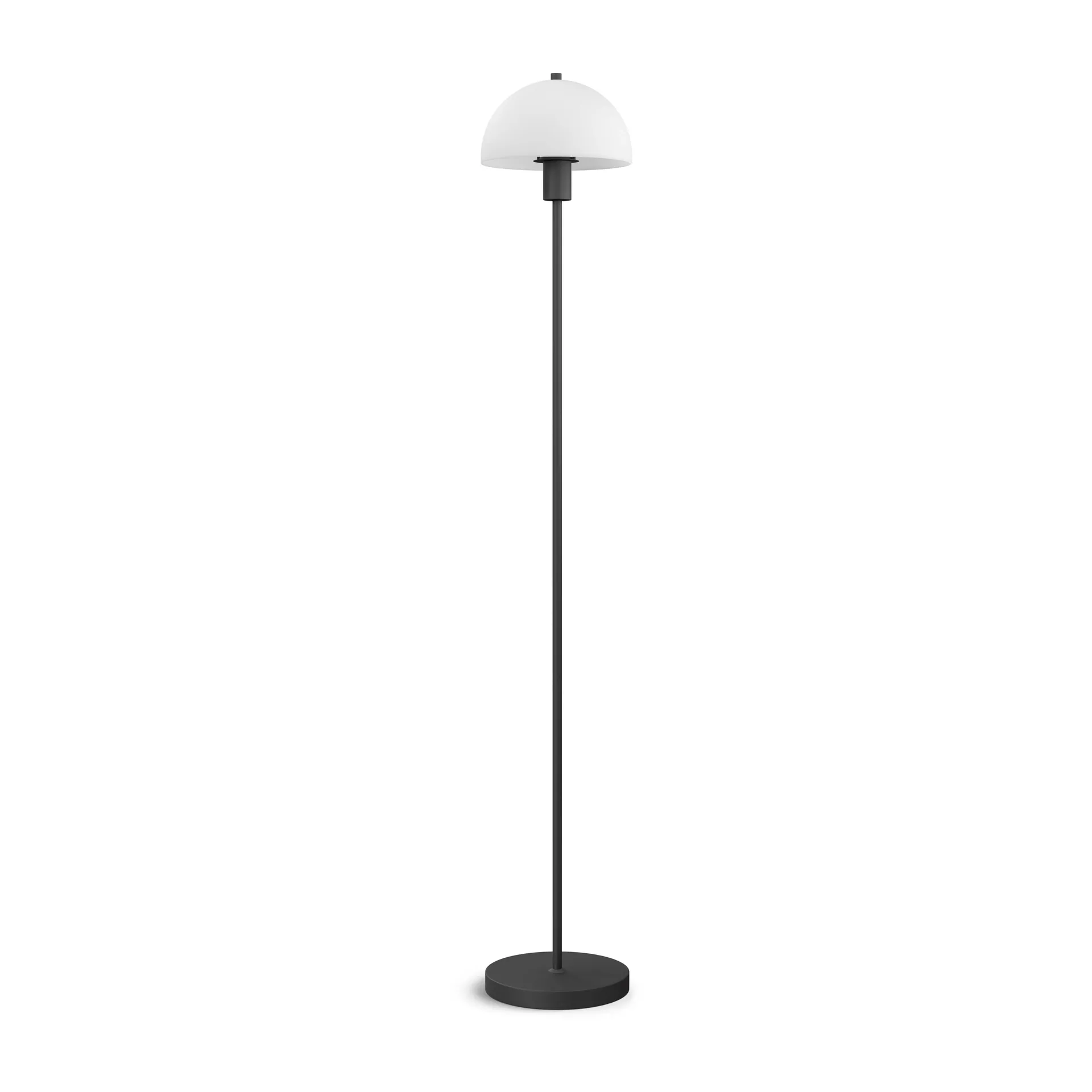 Vienda vloerlamp, Zwart-opaalglas Herstal
