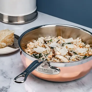 Hestan Copperbond essentiële sauteerpan Ø24 cm - Koperkleurig - Hestan