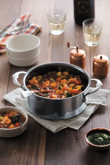 Hestan Nanobond pan met deksel 7,6 L - Roestvrij staal - Hestan