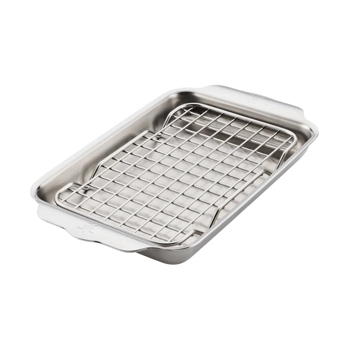 Hestan Ovenbond bakplaat met afkoelrek, Roestvrij staal, 16,8x28,8 cm Hestan