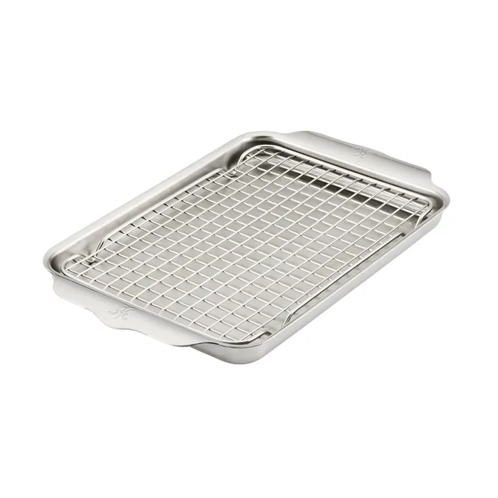 Hestan OvenBond koekenpan met ovenrooster - Roestvrij staal, 24x39 cm - Hestan