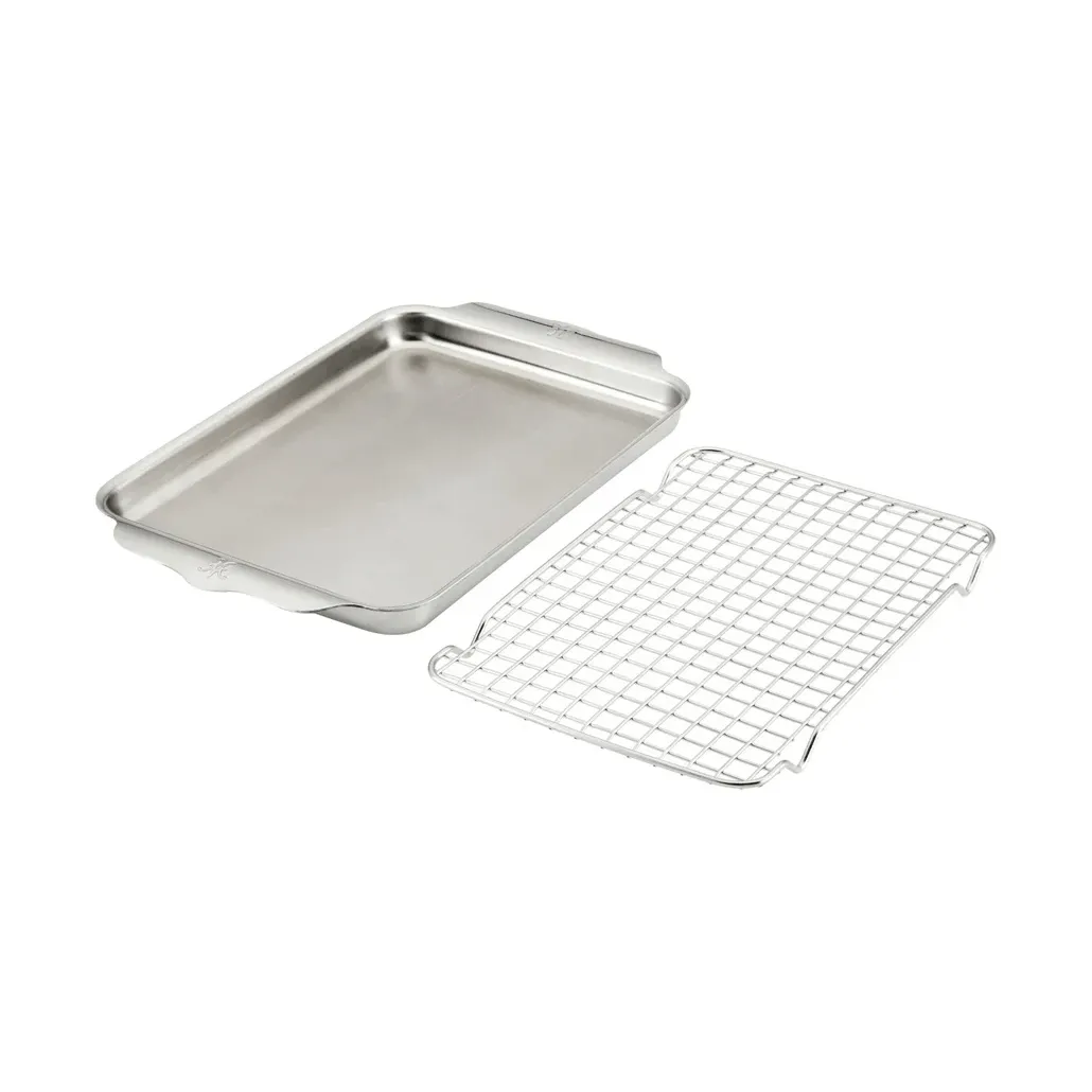 Hestan OvenBond koekenpan met ovenrooster, Roestvrij staal, 24x39 cm Hestan