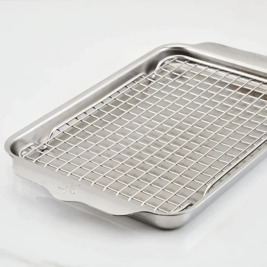 Hestan OvenBond koekenpan met ovenrooster, Roestvrij staal, 24x39 cm Hestan